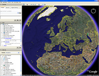 Zoomen in Google Earth
