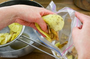 Kartoffelchips selbst machen - einfrieren